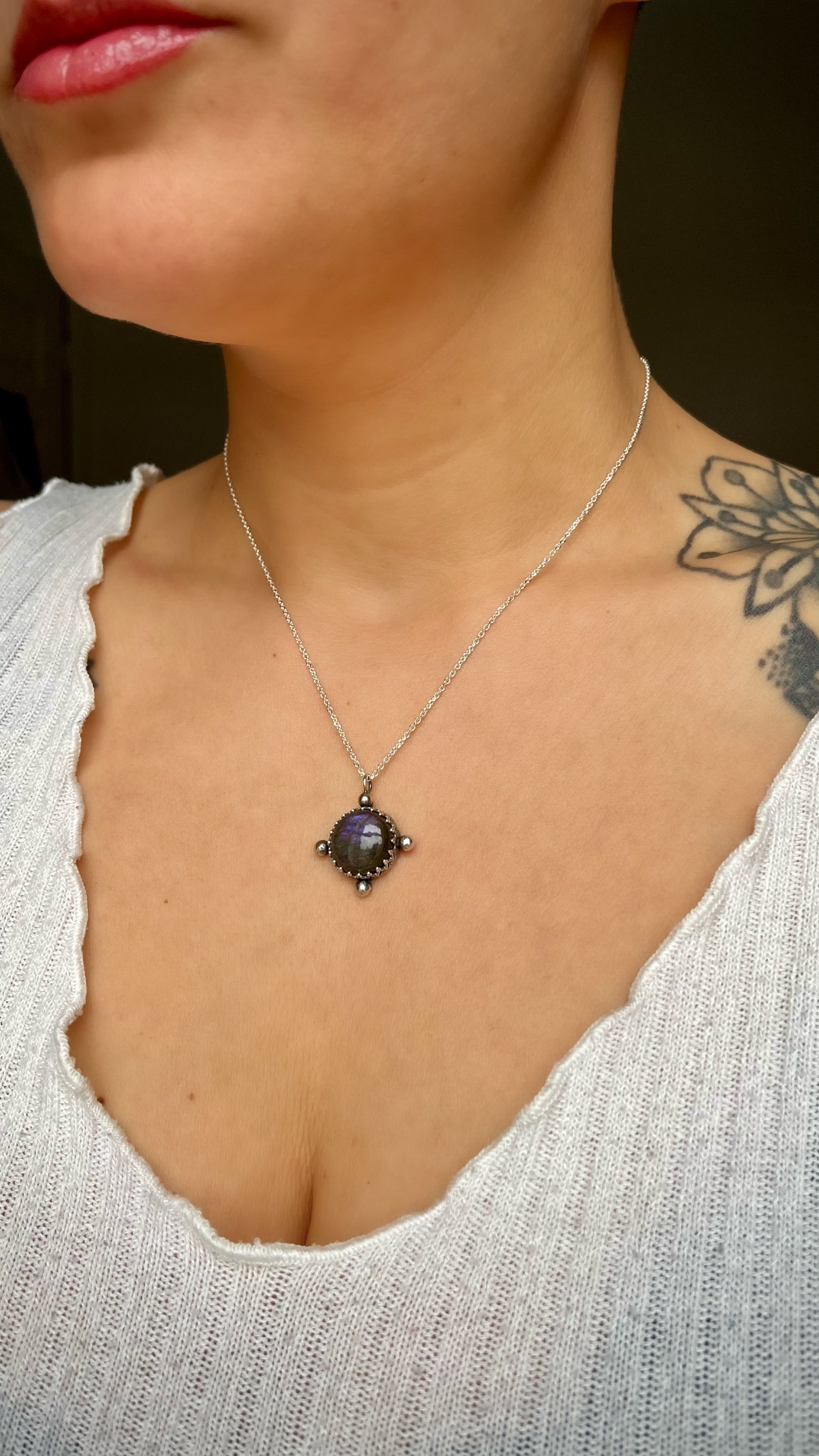 Espejo Purple Labradorite Necklace