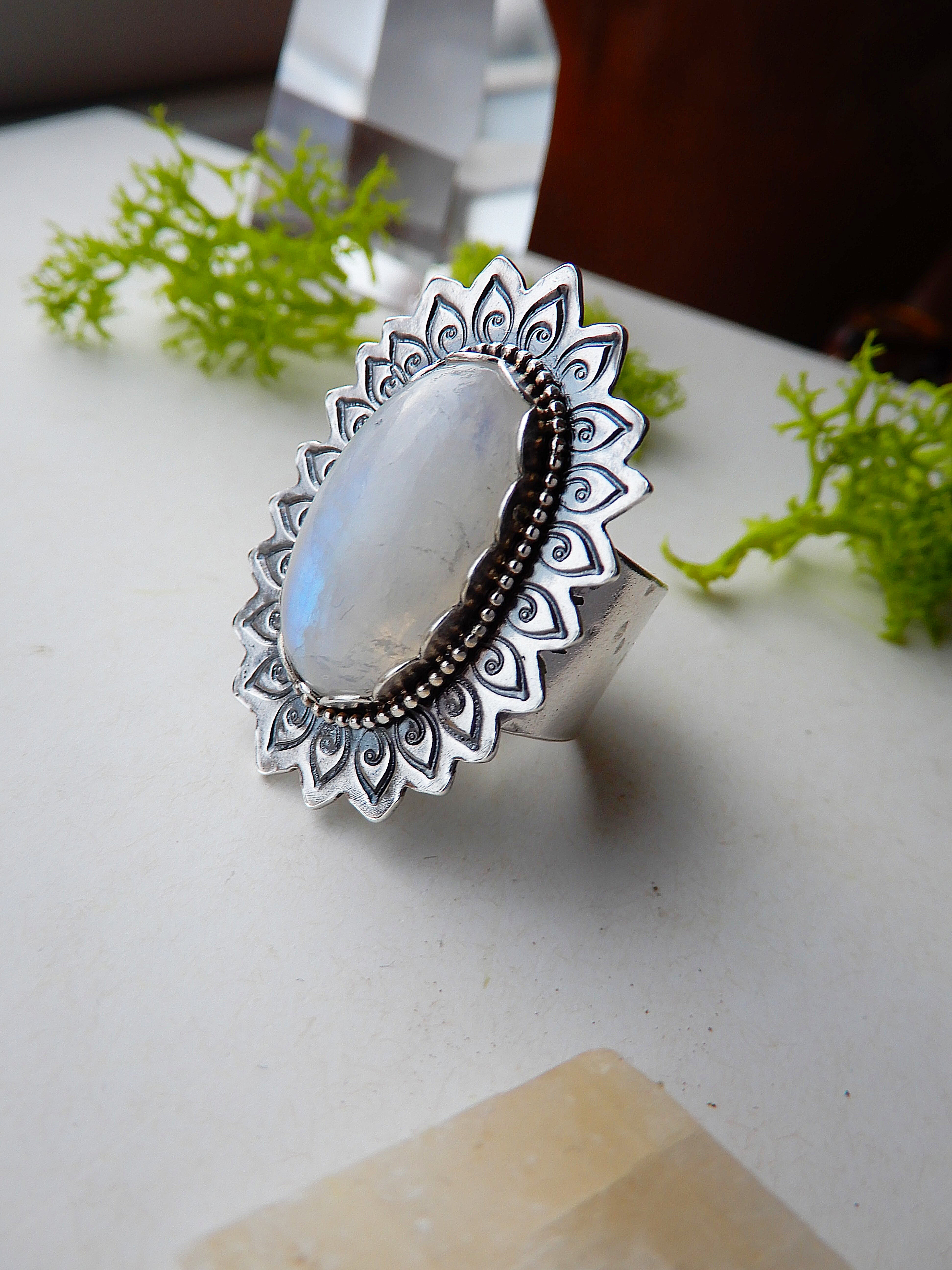 Margarita Rainbow Moonstone Ring